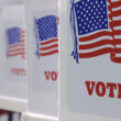 Straight On Row Voting Booths Polling